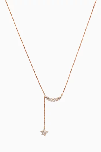 Sirius Star Diamond Pendant Necklace in 14kt Rose Gold 