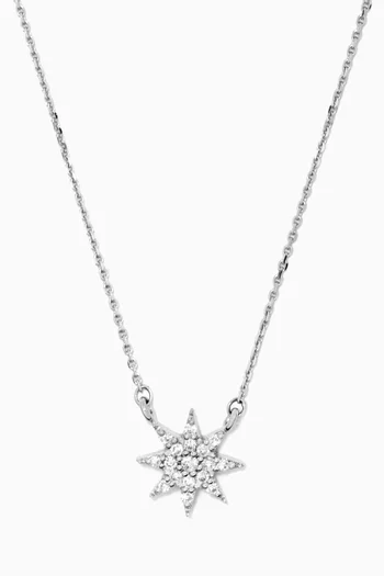 Venus Star Diamond Pendant Necklace in 14kt White Gold