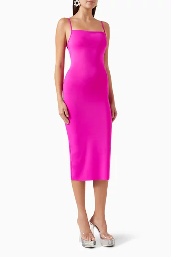 Scuba Midi Dress in Nylon