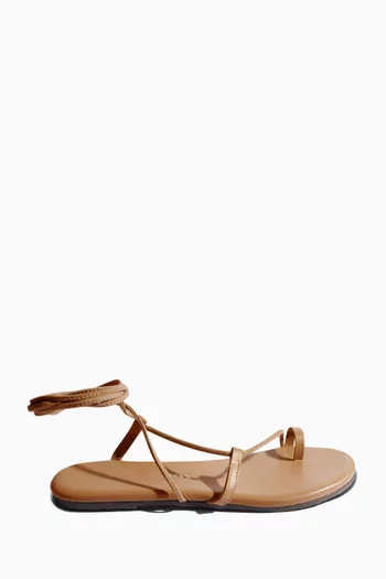 Jo Lace-up Sandals in Smooth Leather  