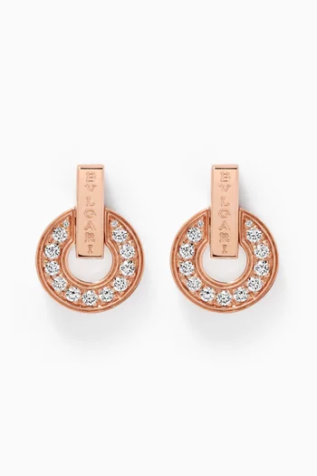 BVLGARI BVLGARI Openwork Diamond Earrings in 18kt Rose Gold