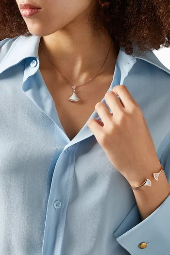 Diva's Dream Diamond & Mother-of-Pearl Bangle Bracelet in 18kt Rose Gold