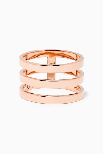 Berbere 3 Rows Ring in 18kt Rose Gold       