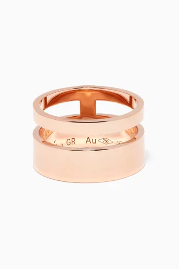 Berbere 2 Rows Ring in 18kt Rose Gold      