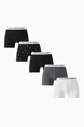 Classic Trunks in Stretch Cotton, Set of 5