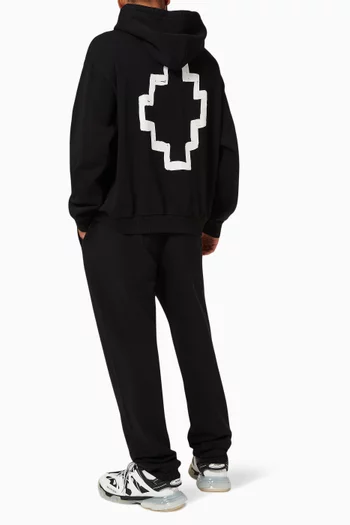 Tempera Cross Hoodie in Cotton Terry       