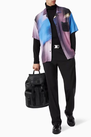 Large Brandenburg Backpack in Visetos & Nappa Leather