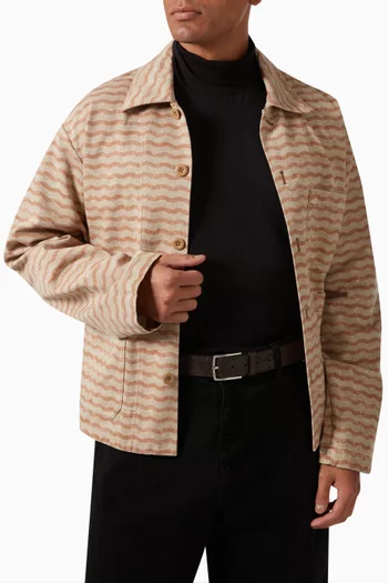 حزام جلد عجل مجدول، 35 مم