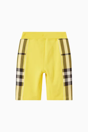 Check Panel  Graham Shorts in Cotton