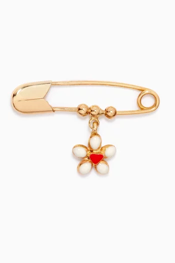Flower Baby Pin in 18kt Yellow Gold  