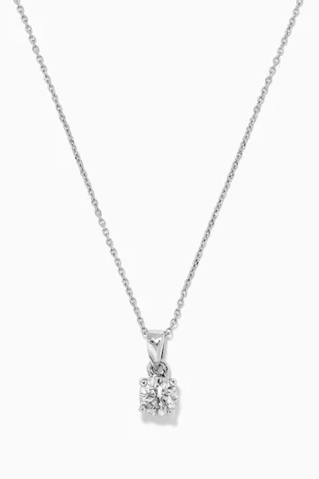 Diamond Pendant Necklace in 18kt White Gold      