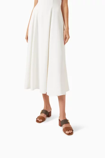 MK Logo 60 Sandals in Leather & Signature Canvas