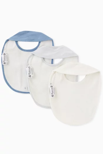 Plain Bibs, Set of Three  