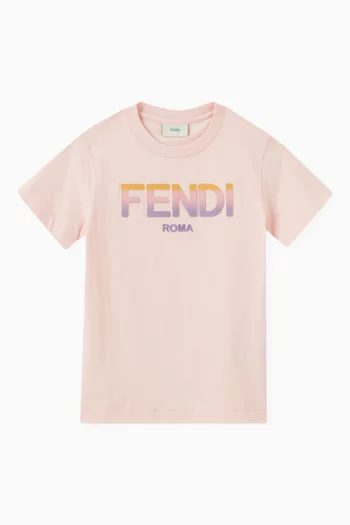 Gradient Logo Patch T-shirt in Cotton Jersey 