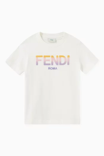 Gradient Logo Patch T-shirt in Cotton Jersey 