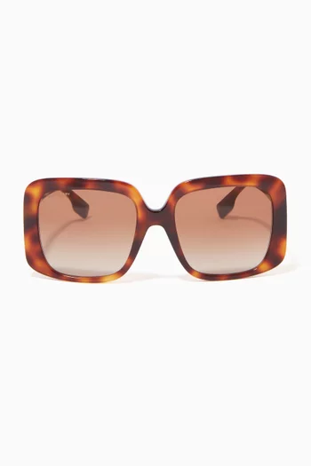 Oversized D-frame Sunglasses in Acetate    