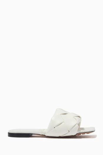 Lido Flat Sandals in Quilted Intrecciato Nappa             
