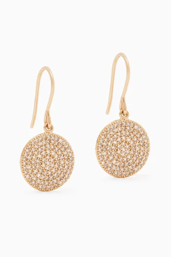 Icon Diamond Drop Earrings in 14kt Gold