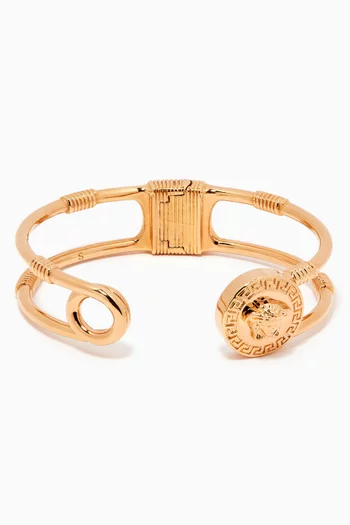 Safety Pin Cuff Bracelet in Brass