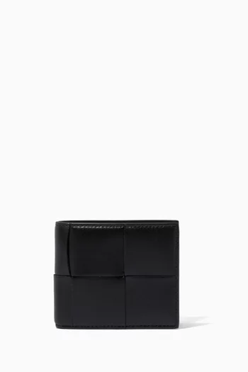 Bi-fold Wallet in Intrecciato Urban Leather