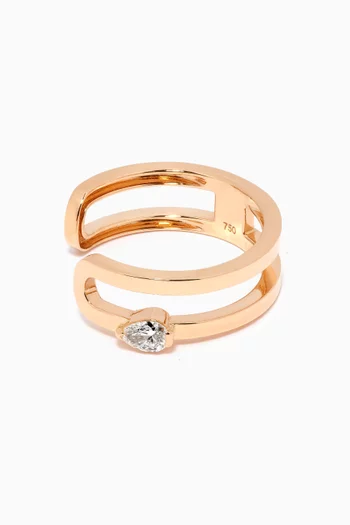 Cambre Diamond Open Ring in 18kt Yellow Gold  