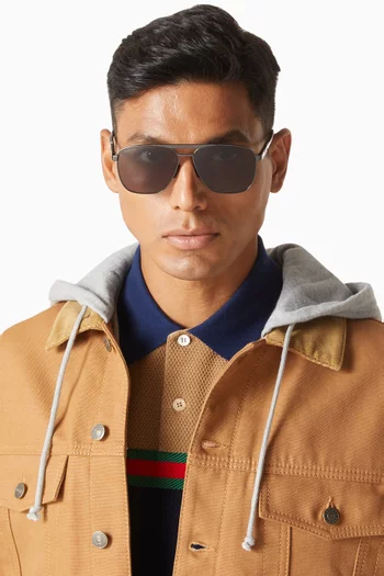 نظارة شمسية بإطار أفياتور معدن