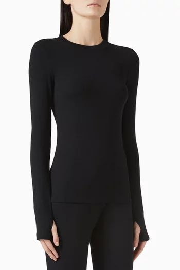 Louise Rib Long Sleeve Top