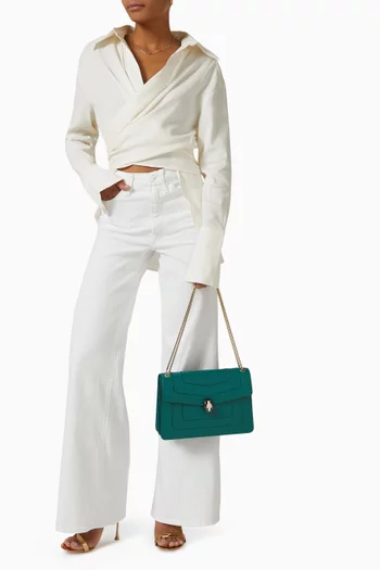 Serpenti Forever Shoulder Bag in Leather 