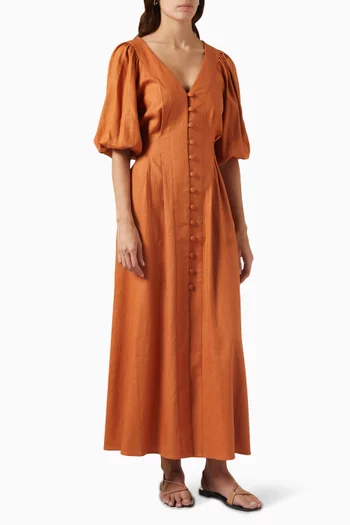 Horizon Midi Dress in Linen Blend