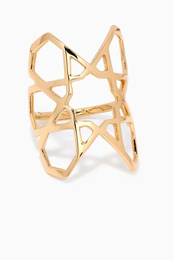 Arabesque Deco Ring in 18kt Yellow Gold 