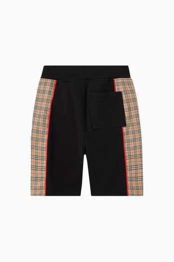 Jonah Check Print Shorts in Cotton 