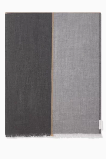 Two-tone Scarf in Cashmere & Silk