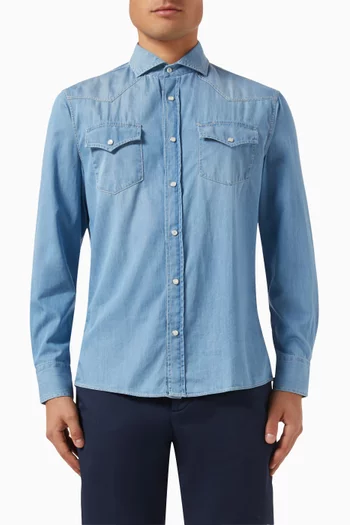 Long-sleeved Shirt in Denim