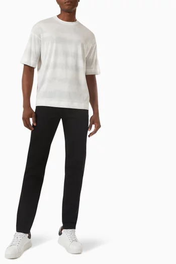 تي شيرت قطن ولايوسيل بشعار الماركة حجم كبير