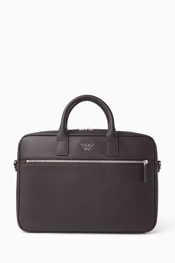 Laptop Briefcase in Faux Leather