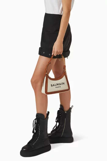 B-Army Shoulder Bag in Canvas & Leather     