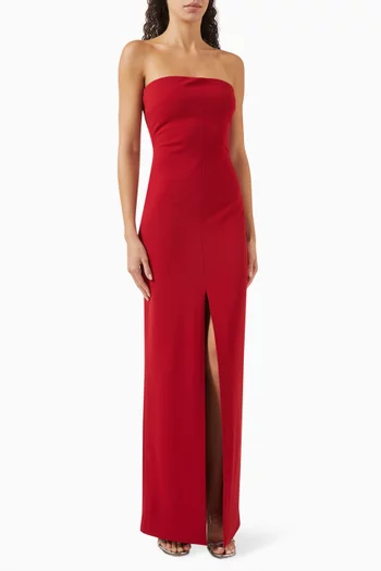 Buy Solace London Red Bysha Maxi Dress in Stretch Crepe For Women Online Ounass Bahrain