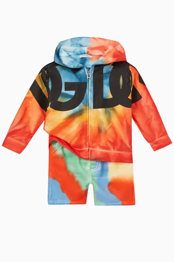 Logo Tie Dye Hoodie in Cotton