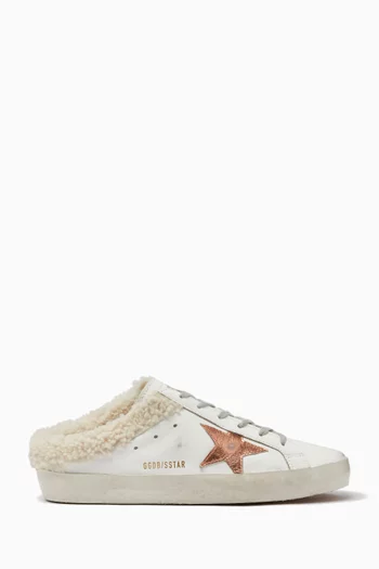 Superstar Sabots Sneakers in Leather & Shearling