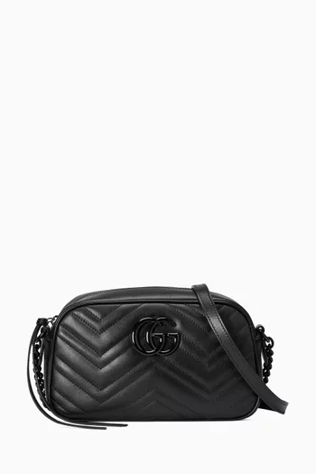Small GG Marmont Shoulder Bag in Matelassé Chevron Leather