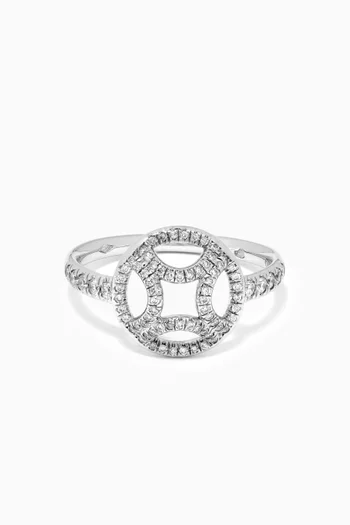 Perpétuel.le Diamond Pavée Ring in 18k Recycled White Gold   