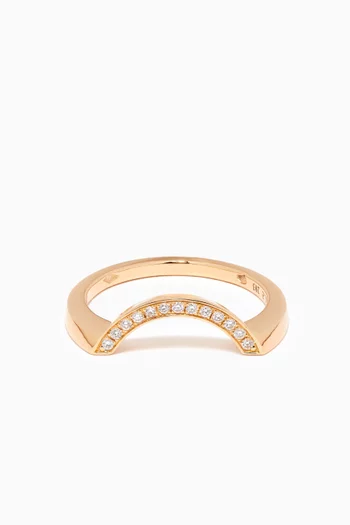 Intrépide Grand Arc Diamond Pavée Ring in 18k Recycled Yellow Gold   