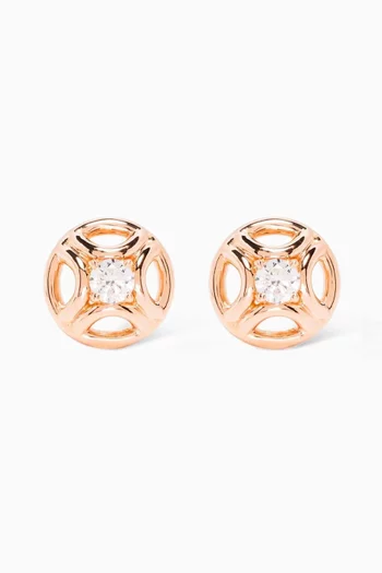 Perpétuel.le Diamond Earrings in 18k Recycled Rose Gold 