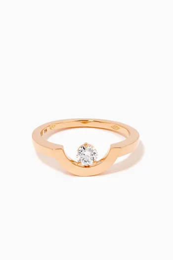 Intrépide Petit Arc Diamond Ring in 18k Recycled Yellow Gold  