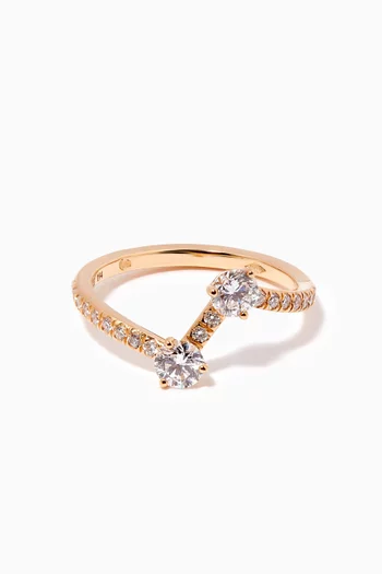 Toi+Moi Diamond Pavée Ring in 18k Recycled Yellow Gold   