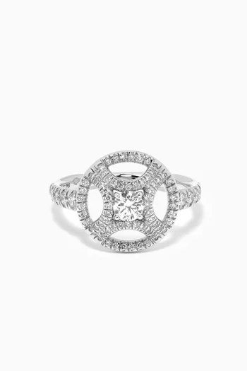 Perpétuel.le Diamond Pavée Ring in 18k Recycled White Gold    