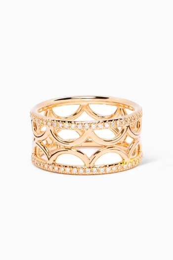 Perpétuel.le Diamond Semi-pavée Ring in 18k Recycled Yellow Gold    