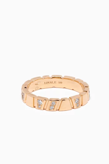 Ride & Love Diamond Semi-pavée Ring in 18k Recycled Yellow Gold   