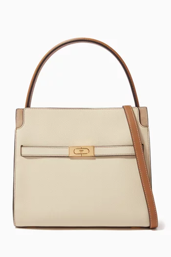 Lee Radziwill Small Top Handle Bag in Pebbled Leather