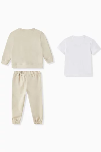 Logo T-shirt & Tracksuit Set in Stretch-cotton